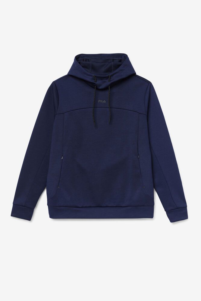 Fila Aadheen Navy Hoodie Mens - NZ 97035-OYUP